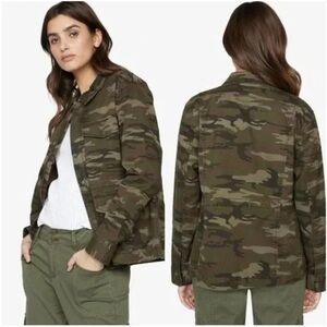 NWT Sanctuary Camouflage Kinship Cargo Utility Surplus Jacket - Green Camo